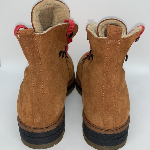 Avellini Suede Hiking Boots Brown 39 Genuine Shearling Lining Gorpcore Camping - Picture 13 of 16